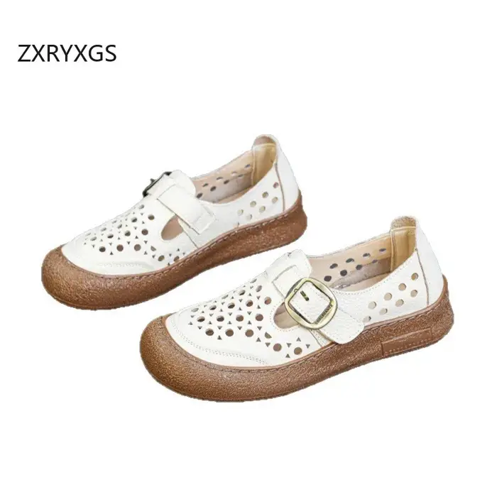 ZXRYXGS 2025 nouveau printemps été chaussures en cuir véritable
