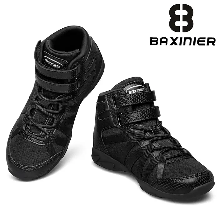 BAXINIER Chaussures de cheerleading montantes noires pour filles