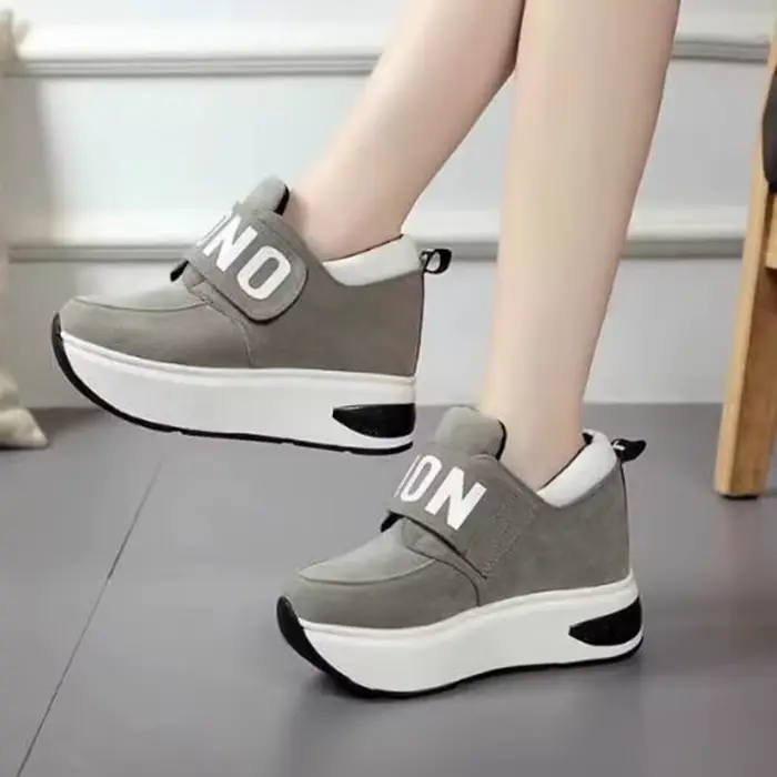NOUVELLE plate-forme baskets compensées dames chaussures Sneaker