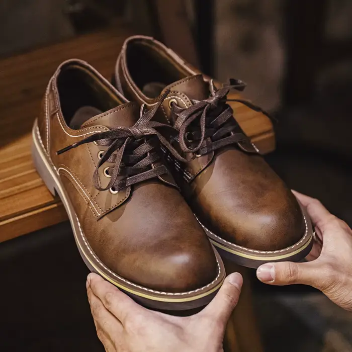 Chaussures vintage pour hommes Maden, bottes de travail classiques à bout rond, chaussures décontrac