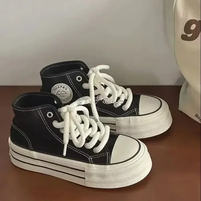Chaussures montantes à lacets originales coréennes pour femmes
