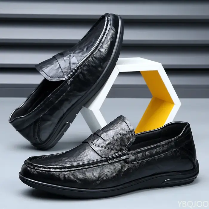 Chaussures plates décontractées à bout rond pour hommes