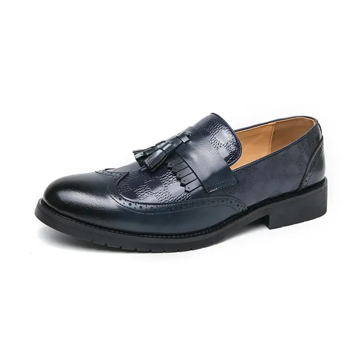Chaussures de sport décontractées pour hommes Four Seasons, mocassins à franges originaux de créateur tendance, chaussures en cuir pointues pour affaires et tenues habillées, grande taille 48
