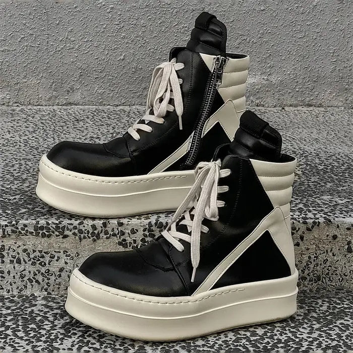 Chaussures montantes de marque pour homme et femme, baskets et chaussures décontractées à plateforme