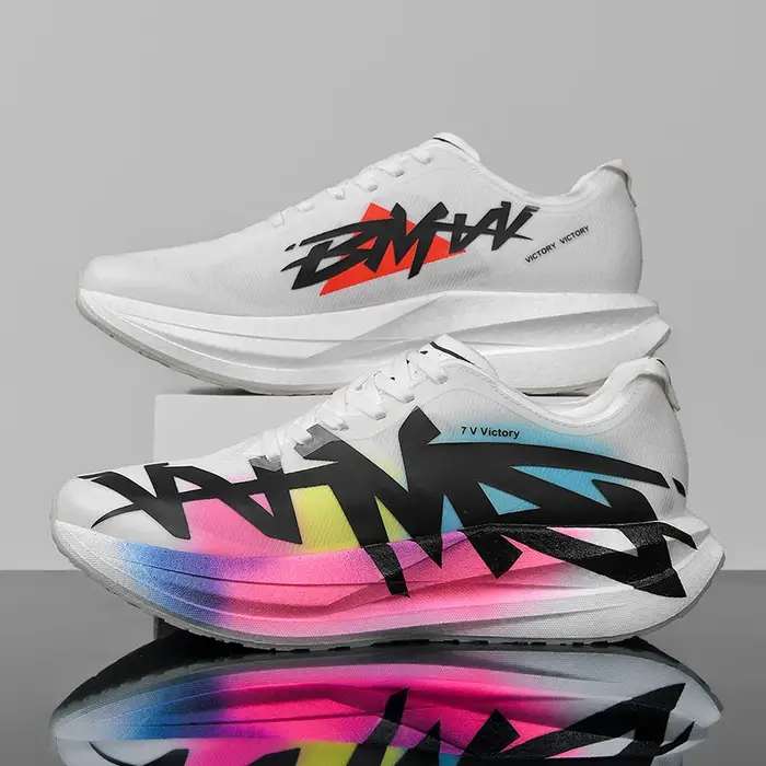 Chaussures de course pour hommes et femmes, baskets de sport professionnelles avec plaque en carbone, respirantes, légères, confortables, antidérapantes
