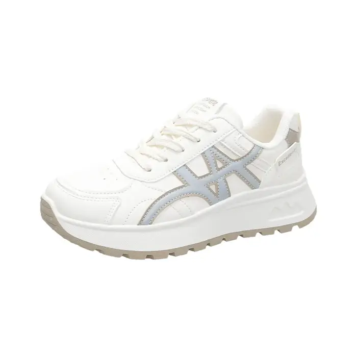 Chaussures de course pour femmes Printemps 2026 Style Campus Semelle Épaisse Décontractées à Lacets Polyvalentes Baskets à Talon Bas Antidérapantes Résistantes à l'Usure