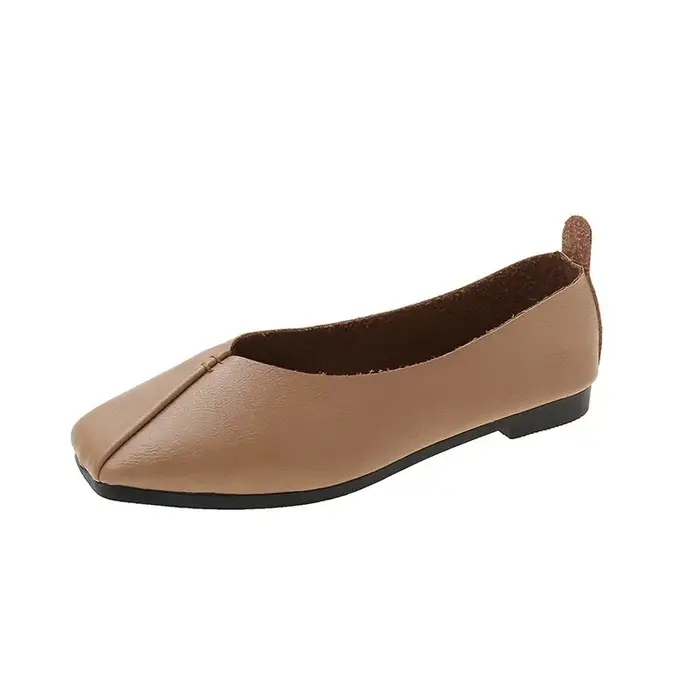 Chaussures pour femmes à tête plate à fond souple printemps automne nouveau Style chaussure de grand-mère