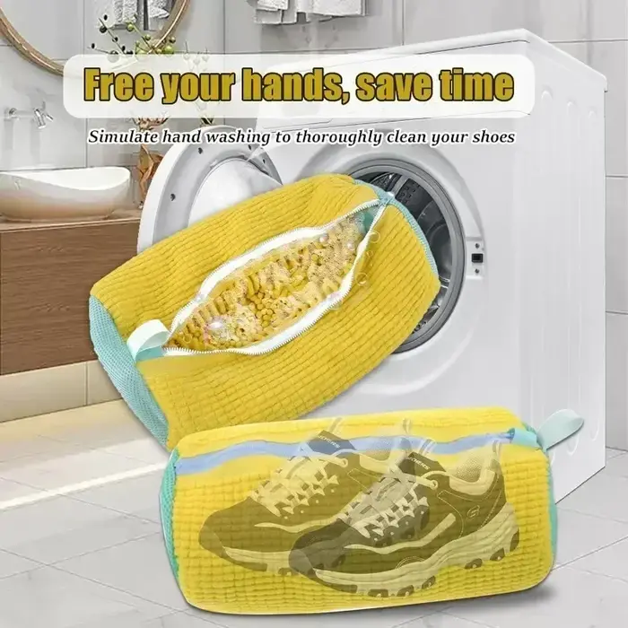 Sac de lavage et de séchage de chaussures lavable en Machine avec fibre douce – Protecteur de linge en polyester durable
