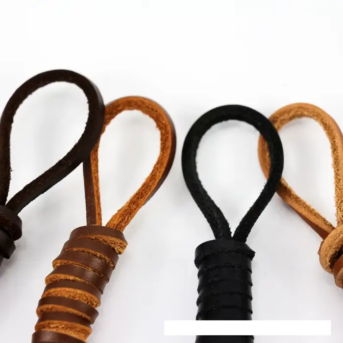 1 paire 80 cm-180 cm lacets en cuir véritable