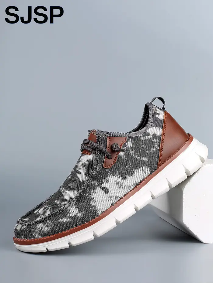 Nouvelles chaussures décontractées à lacets en patchwork Tie-Dye pour hommes