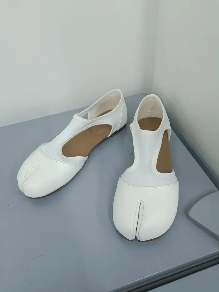 ZAROY Chaussures Mary Janes pour femmes, baskets d'été Tabi à bout fendu, mocassins décontractés, ba