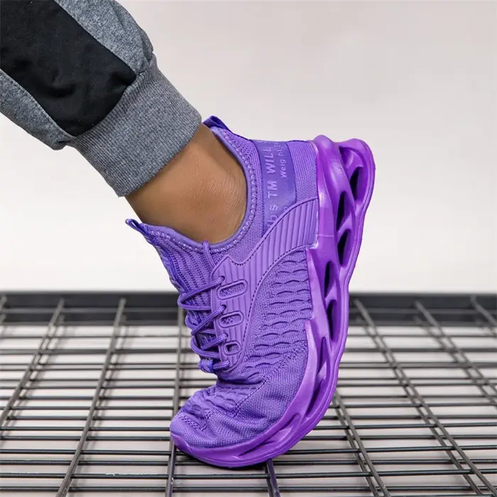 Baskets décontractées violettes pour femmes et hommes