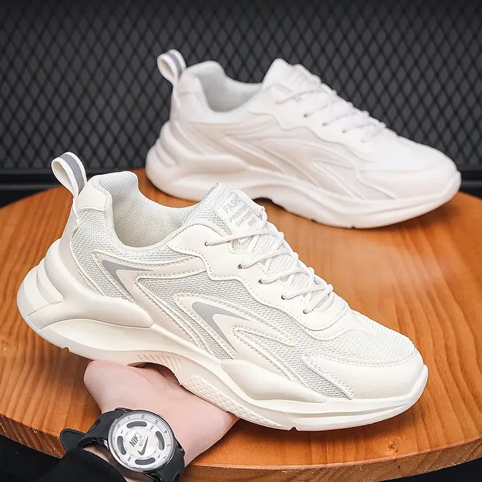 Chaussures de sport décontractées pour hommes, nouvelle collection quatre saisons, respirantes, légères, à semelle souple, pour la course en plein air, baskets tendance pour étudiants.