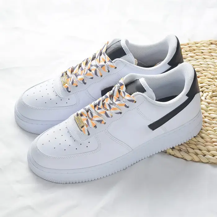 Crème glacée lacets de chaussures colorés pour Tennis lacets dégradés plats pour baskets arc-en-ciel