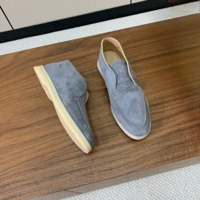 Mocassins hauts en daim et peau de mouton pour hommes