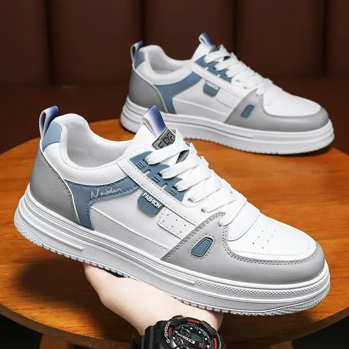 Chaussures de skateboard décontractées pour hommes, baskets montantes, chaussures de sport plates, c