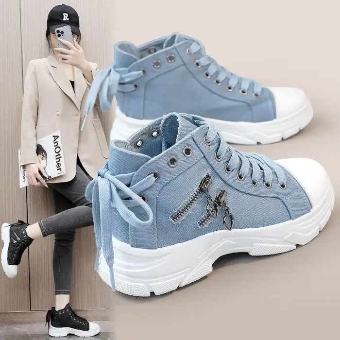 Nouvelle toile haut de gamme femmes chaussures 2025 printemps respirant Denim baskets