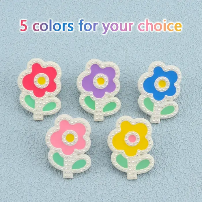 Breloques de chaussure de fleur en plastique conception lacets Clips boucle lacets de chaussure déco