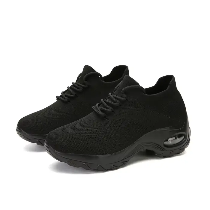 Baskets de course légères pour femmes, chaussures de sport respirantes, coussin d'air, tissage volan