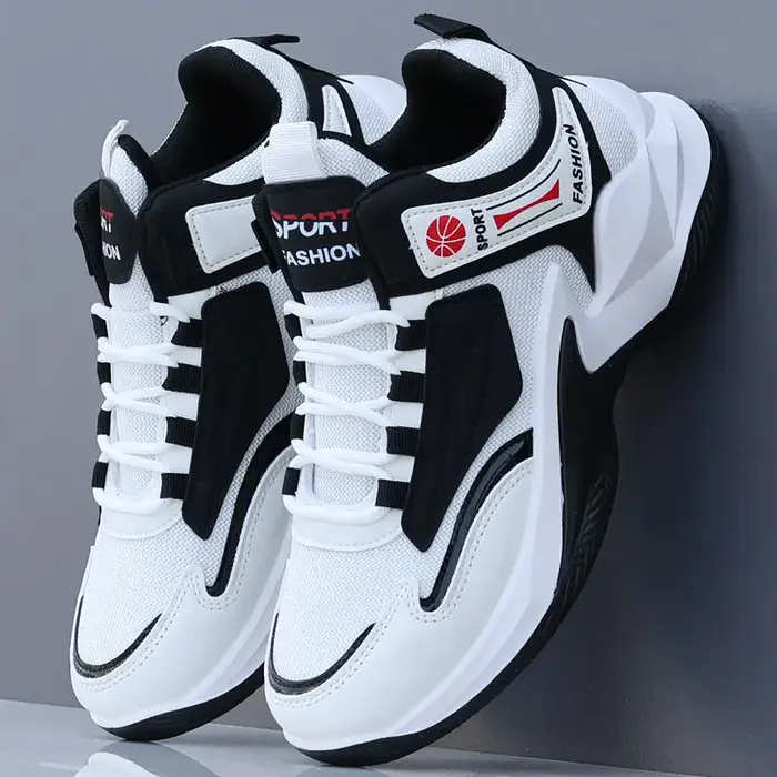 Chaussures de basket-ball montantes rouges pour hommes, nouvelles chaussures de Sport, Surface en ma