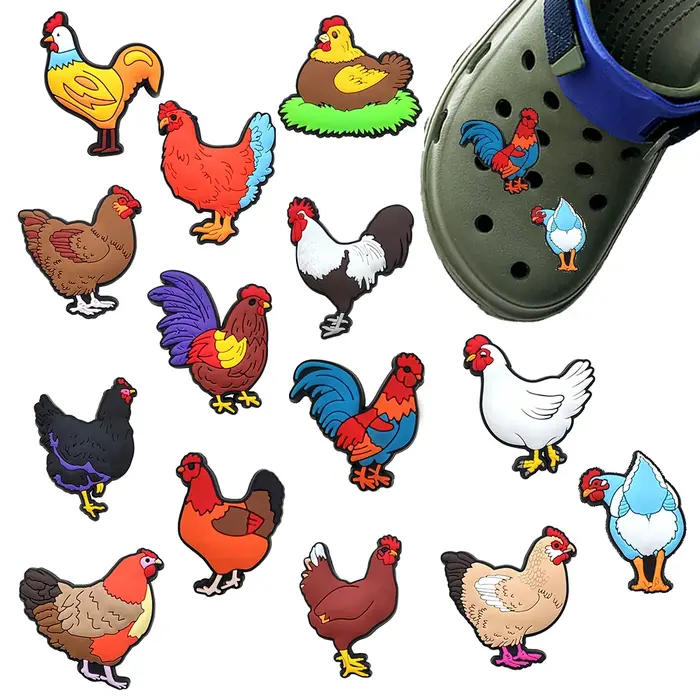 14 Breloques de chaussures en PVC