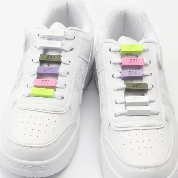 Nouvelles breloques de chaussures lumineuses, lacets de baskets ronds en métal à boucle AF1, décorat