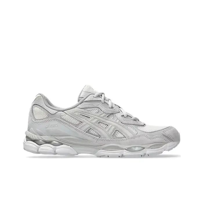 POIZON Asics GEL NYC Chaussures de course décontractées basses unisexe gris blanc 1203A663101
