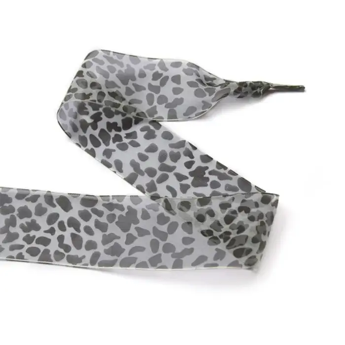Lacets de chaussures en dentelle imprimé léopard