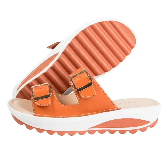 Sandales orthopédiques à bout ouvert pour femmes, chaussures de danse compensée, Premium, Vintage, a