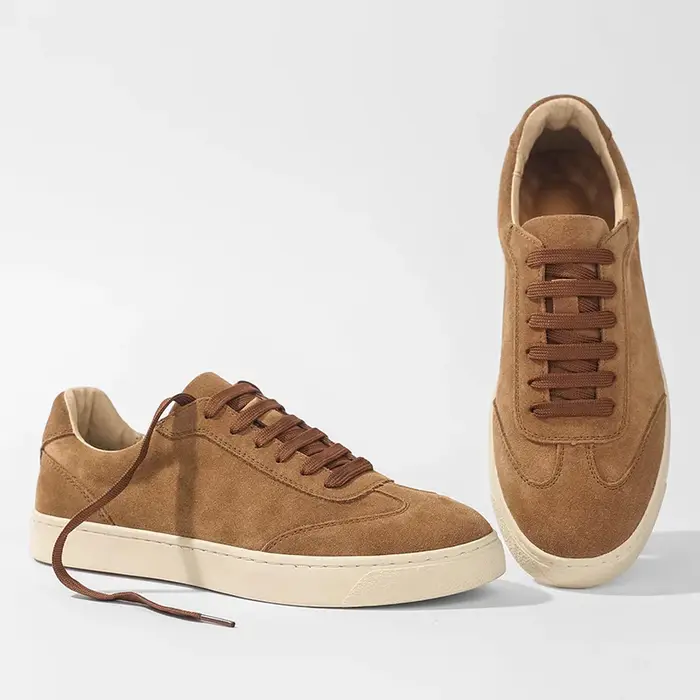 Nouvelles chaussures de sport rétro allemandes pour hommes, dessus en daim, doublure en peau de porc
