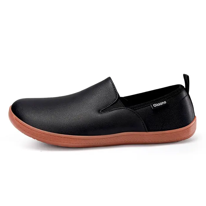 Oiaano bout large hommes chaussures minimalistes baskets confortables en cuir