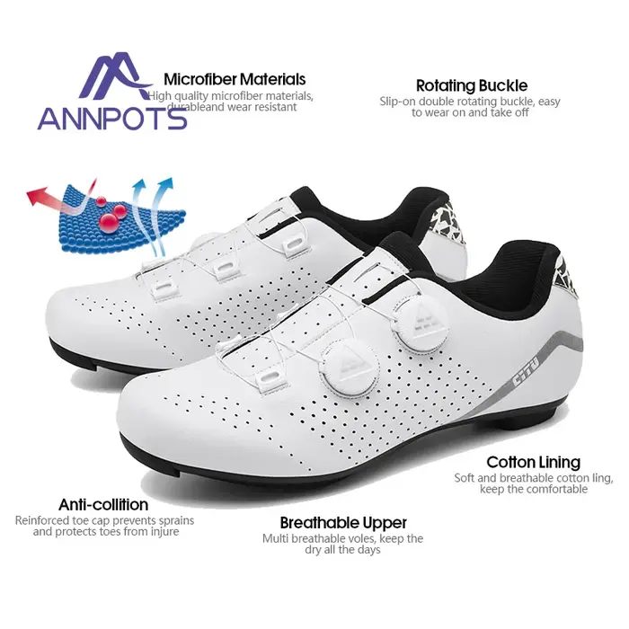 Chaussures de cyclisme autobloquantes femmes