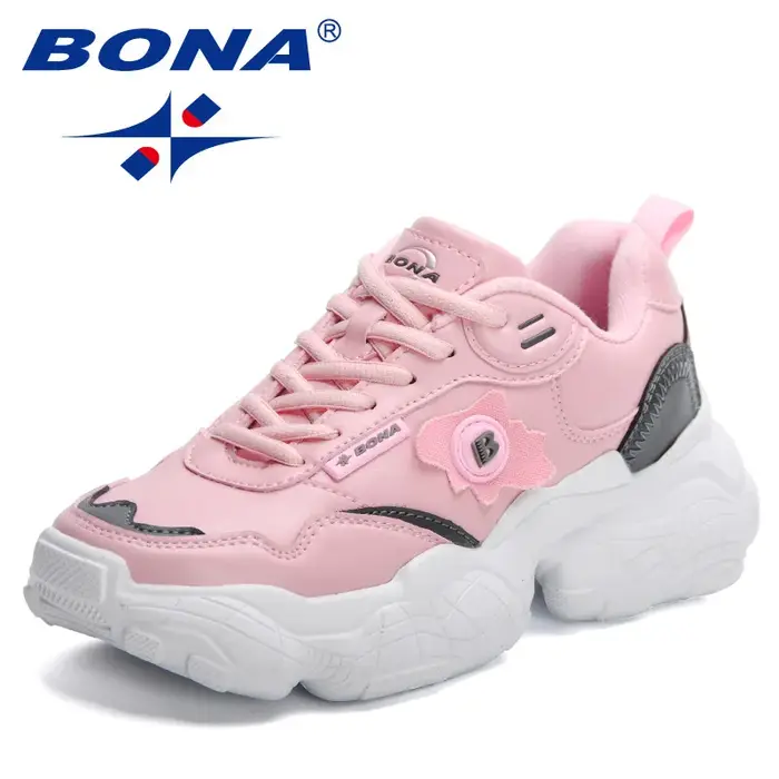 BONA-Baskets d'extérieur légères et respirantes pour femme, chaussures de marche à plateforme, anti