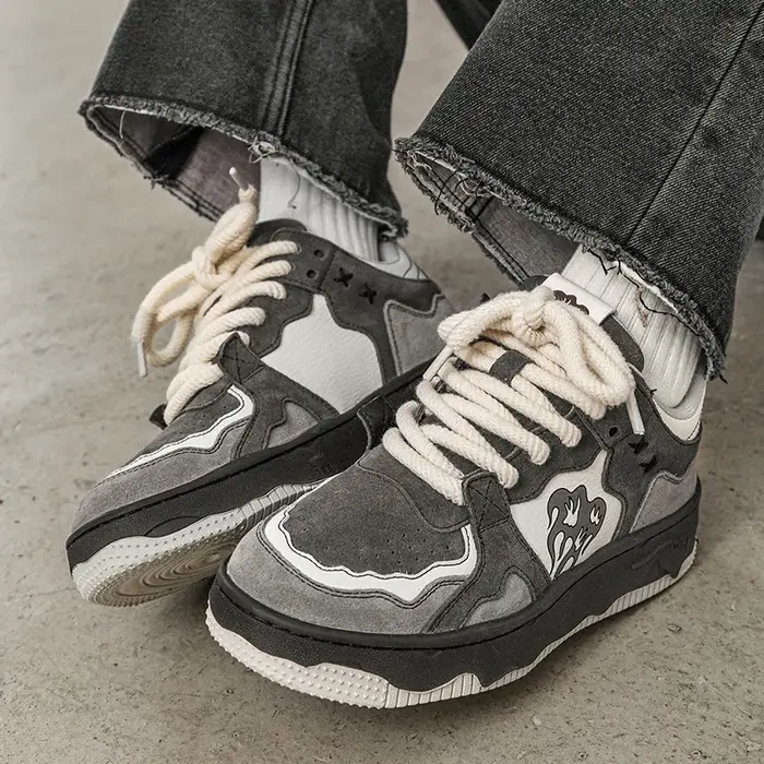 Femmes baskets mode Design flamme couleur mixte chaussures Femme sport loisirs polyvalent
