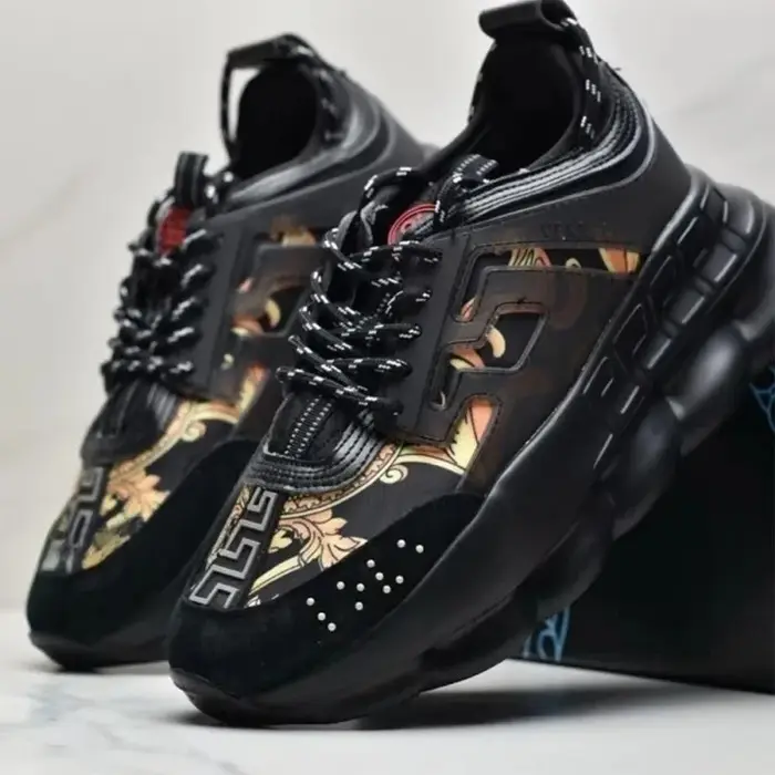 Baskets Chunky Imprimées Homme Femme, Baskets de créateur à motif clé, Chaussures décontractées à pl