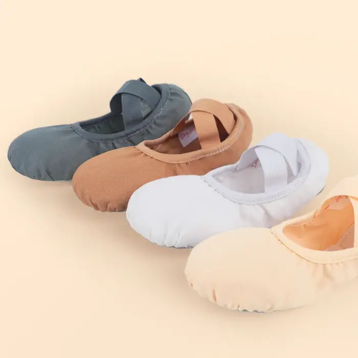 Chaussures de Ballet en toile pour filles et femmes