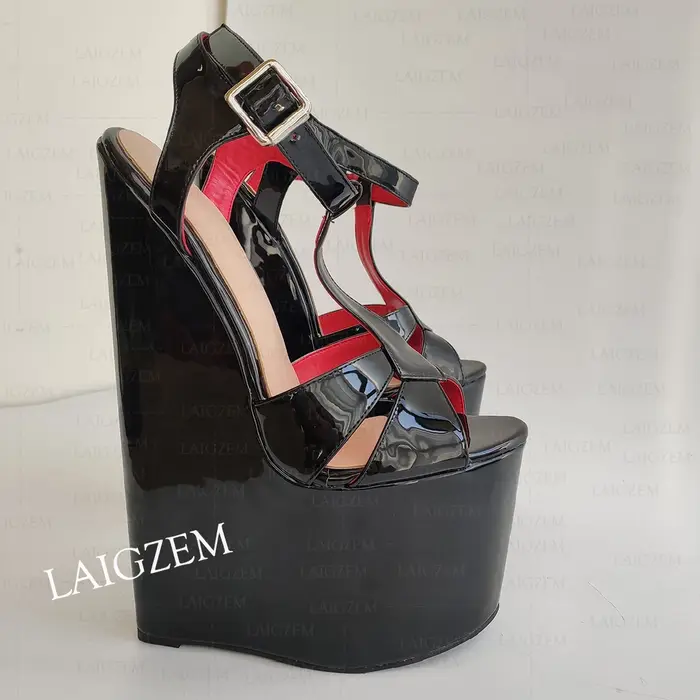 BERZIMER – sandales à plateforme de 10CM pour femmes, talons hauts super hauts de 25CM, escarpins faits à la main, chaussures pour femmes, grande taille 38 42 45 47