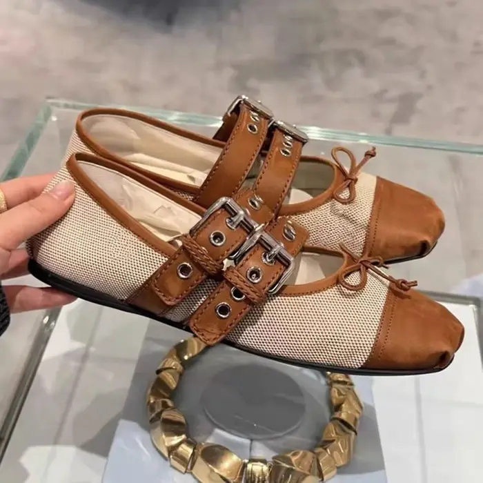 Nouvelles chaussures plates Mary Jane de luxe pour femme