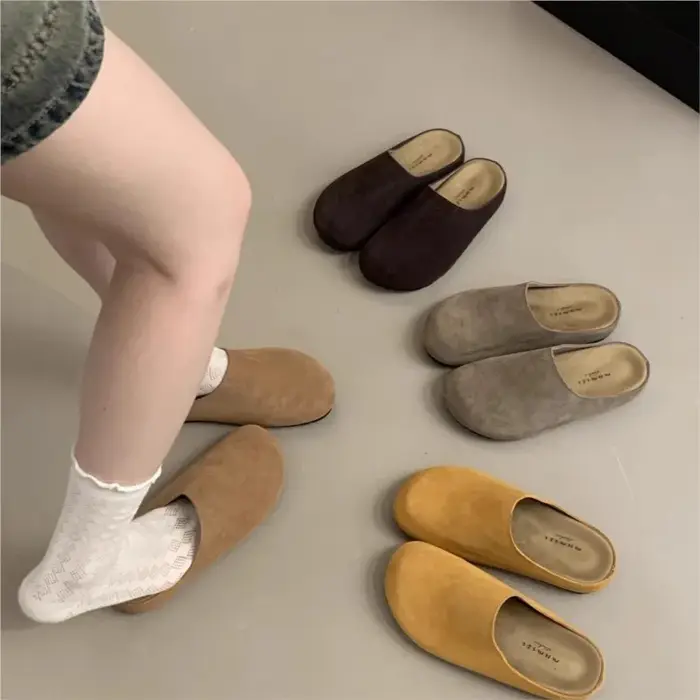 Crestar mode pantoufles plates pour femmes 2025 nouveau extérieur confortable doux plat Mules dame rétro printemps maison diapositives antidérapant chaussure de plage
