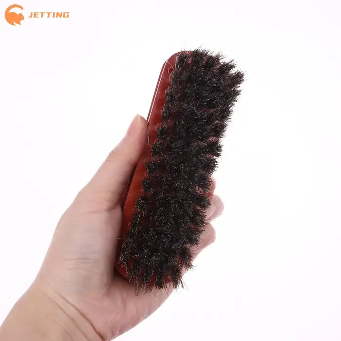 Brosse à chaussures en crin de cheval, 1 pièce, outil de polissage doux pour cuir, brosse de nettoyage pour bottes en daim et Nubuck
