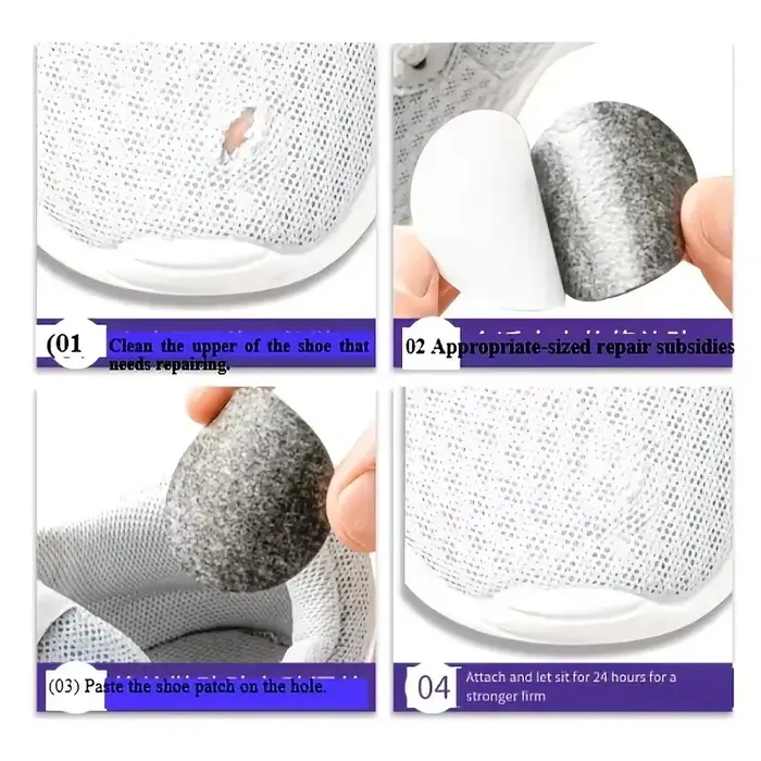 6 patchs de réparation pour chaussures de sport