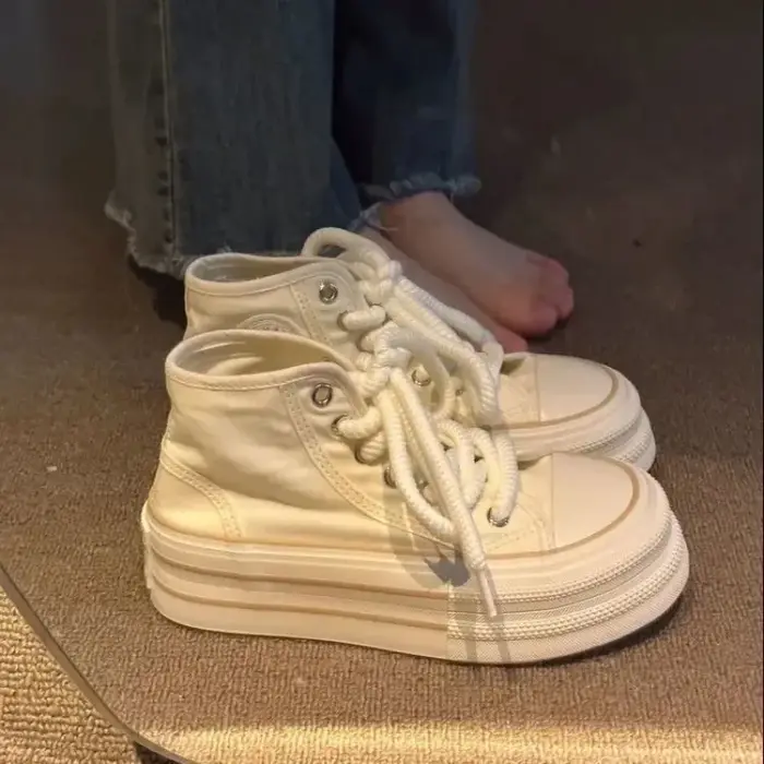 Chaussures montantes à lacets originales coréennes pour femmes