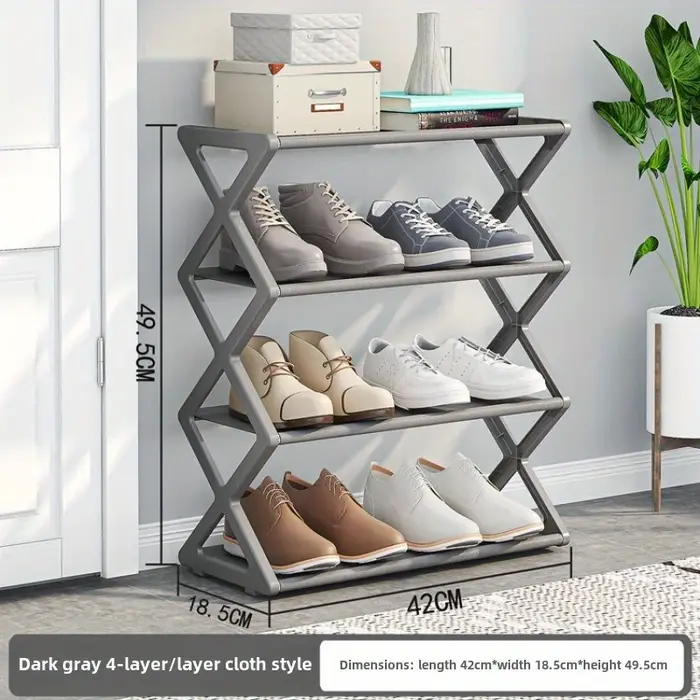 Étagère à chaussures robuste en forme de X - Gain de place