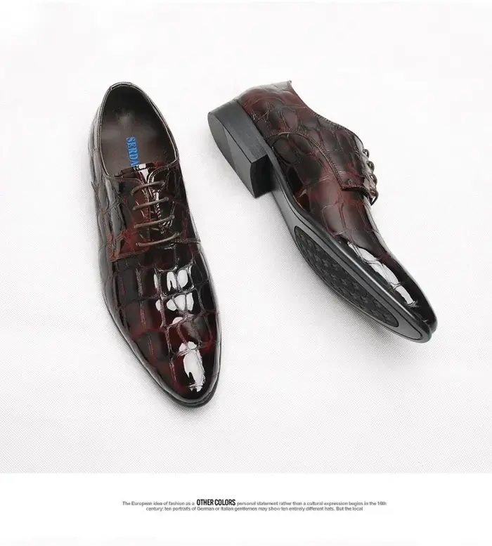 Chaussures en cuir de style européen pour hommes