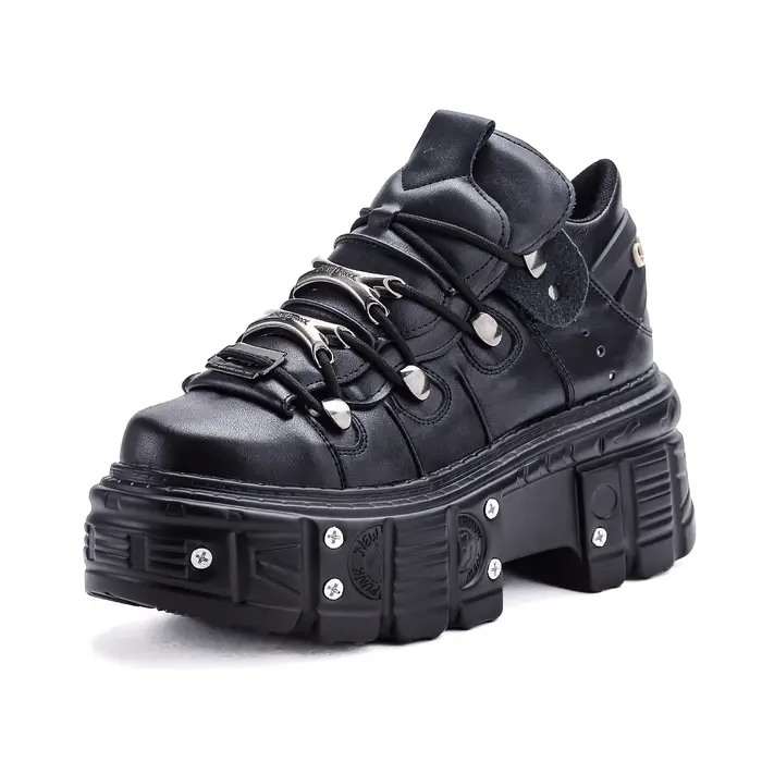 Nouveau Rock chaussures 2025 femmes noir papa chaussures à semelles épaisses chaussures pour femmes