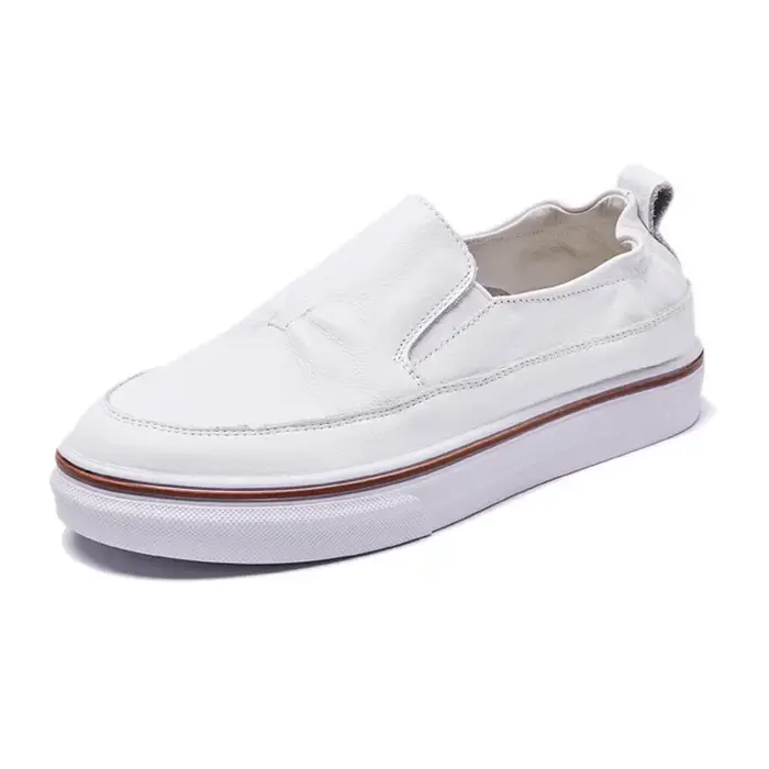 Baskets de mode femmes chaussures en cuir véritable plat printemps automne