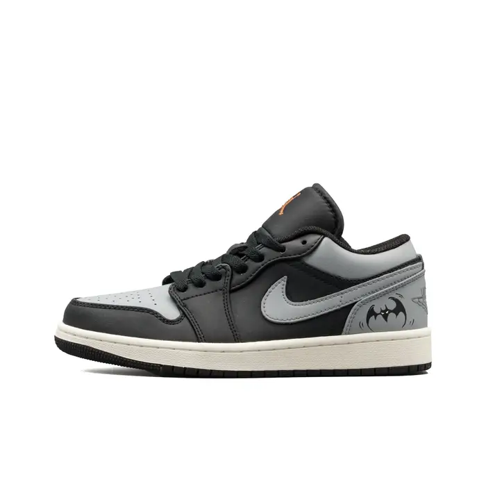 POIZON Jordan Air Jordan 1 Chaussures de basket vintage basses unisexes Noir Gris