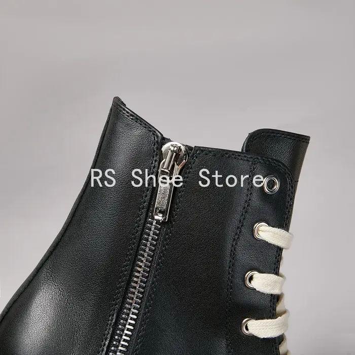 Ro Boot – chaussures montantes en cuir noir pour hommes et femmes, baskets classiques de styliste av