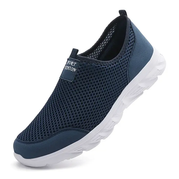 Baskets respirantes pour hommes, chaussures décontractées pour l'extérieur, mocassins à enfiler, bas