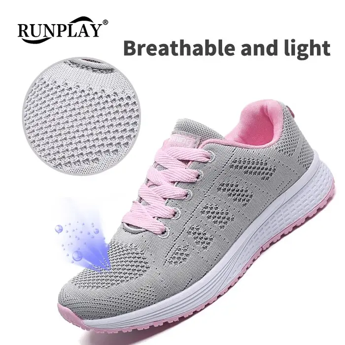 Femme chaussures de Tennis mode Tenis Feminino à lacets blanc